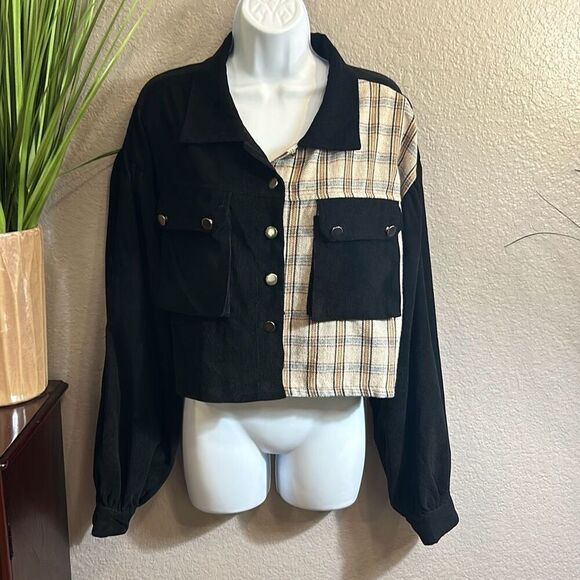 #375 SHEIN size XL corduroy two side jacket - Picture 1 of 10